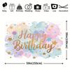 2D Watercolor Pastel Happy Birthday Backdrop for Kids Photography Background