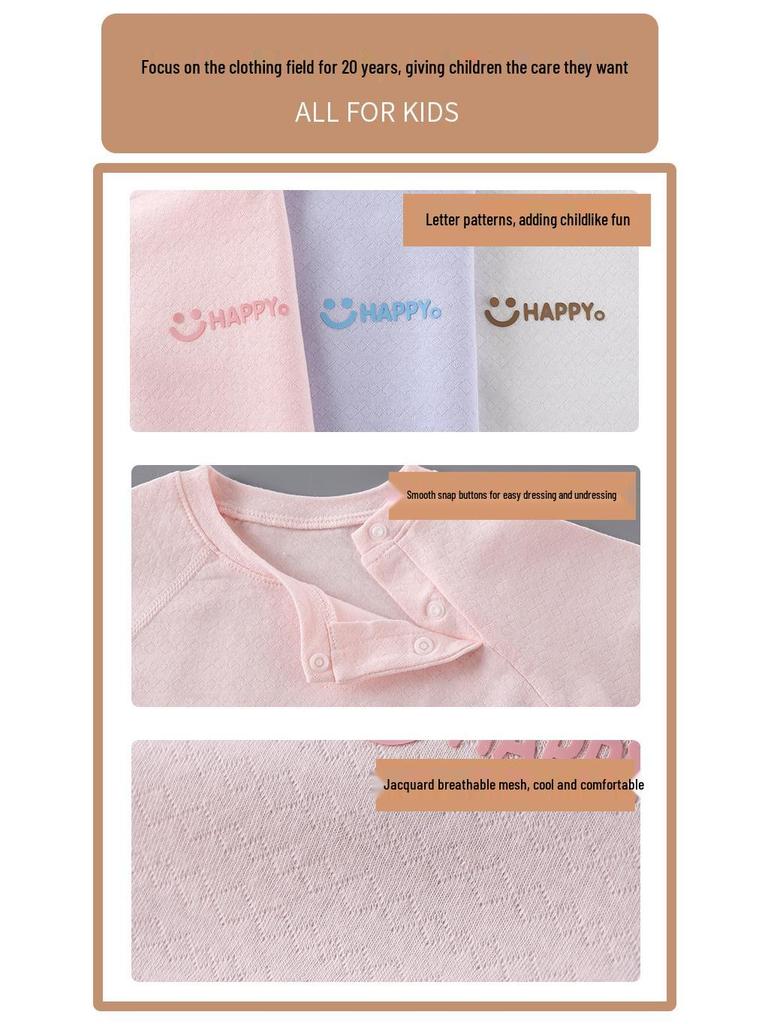 Unisex Pure Cotton Long Sleeve Onesie for Newborns - Spring/Autumn