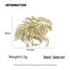 Luxury Vintage Pegasus Brooch Traditional Hollow Brooch Pins Alloy Lapel Pin Cultural Art