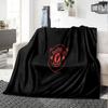 Coperta in Flanella con Stemma di Manchester, Morbido Poliestere, Design Moderno, Per Tutte le Stagioni per Campeggio, Viaggi, Regali per le Feste o Compleanni