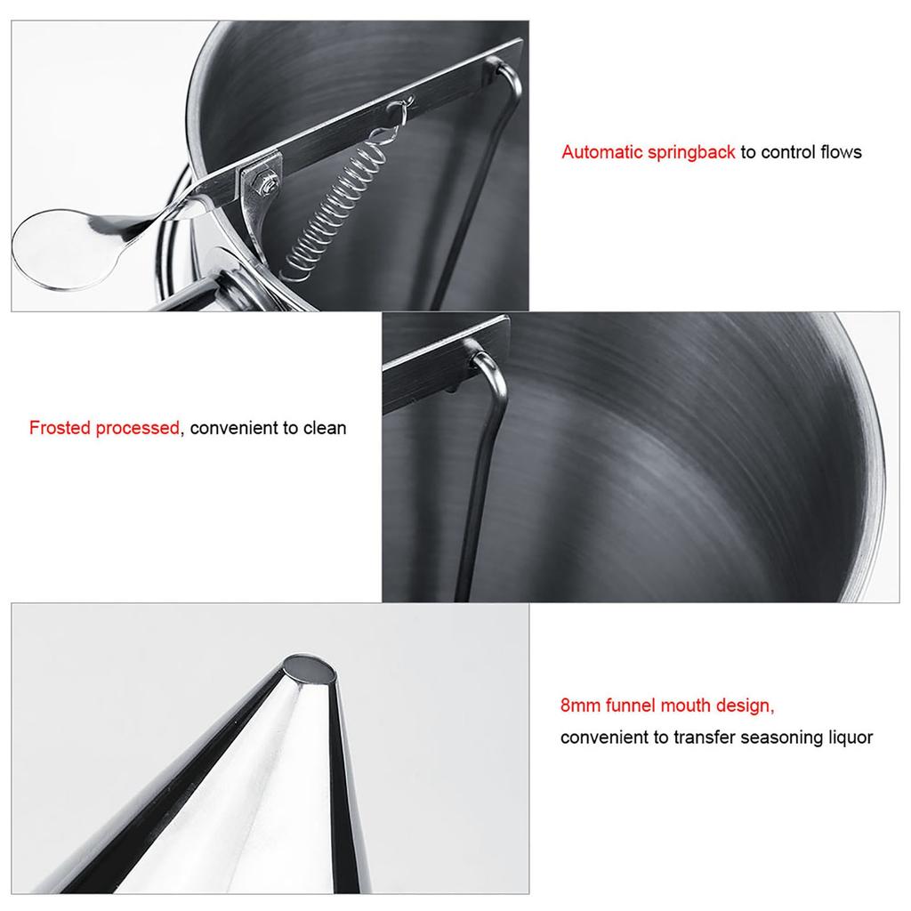 Stainless Steel Baking Funnel Cake Desserts Cooking Tools with Rack for Home Kitchen Bakery Use