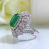 Lulu Tong Luxury S925 Silver Simulated Emerald-Cut Oval High Carbon Diamond Jewelry
