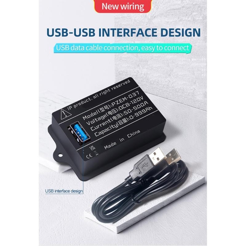 Battery Coulomb Counter Battery Charger Amp Meter Accurate Voltages Monitoring from 8V To 120V for Electric Vehicles