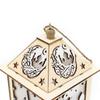 Wooden Ramadan LED Lantern Hollow Moon LED Lamp Portable Moroccan Wind Lantern  Ramadan Celebration