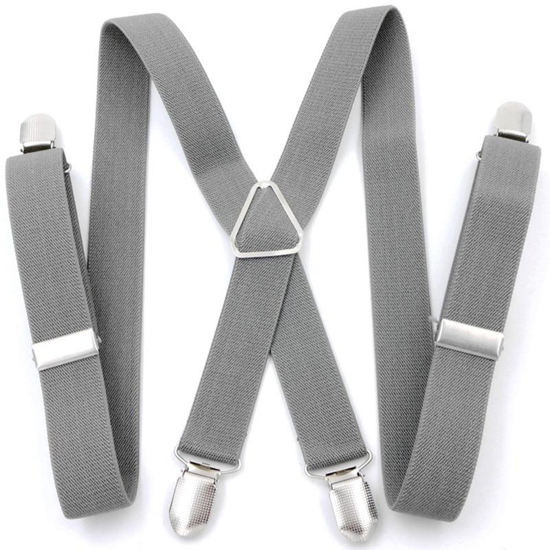 Herren Hosenträger Verstellbare Hosenträger X-Form Elastisches Band Seitenclip Überkreuzt Erwachsener Hosenträger Hosen Bekleidungszubehör