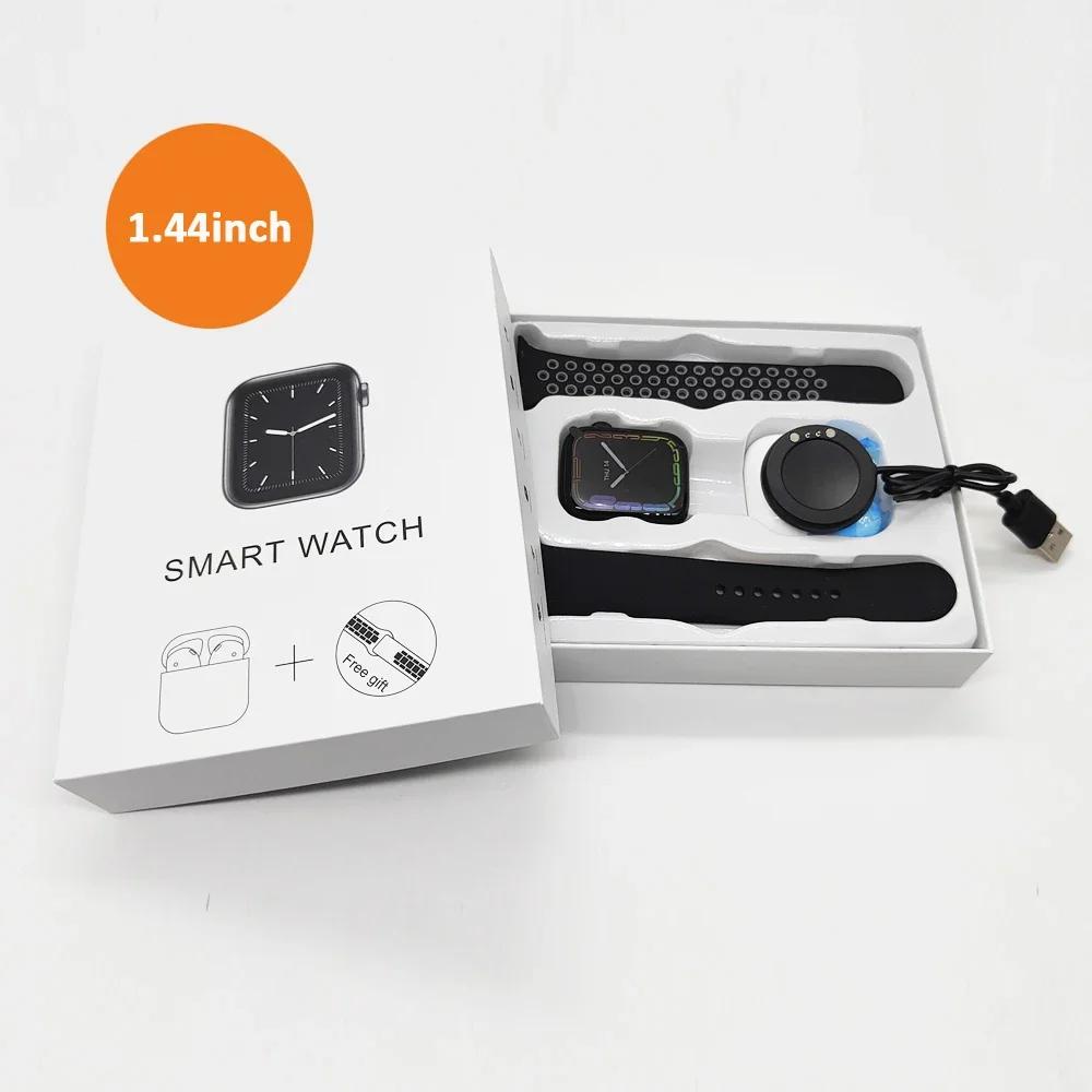 T55 pro max 2 в 1 умные часы с наушниками 2025 1,44-дюймовые умные часы reloj inteligente smart watch чёрный