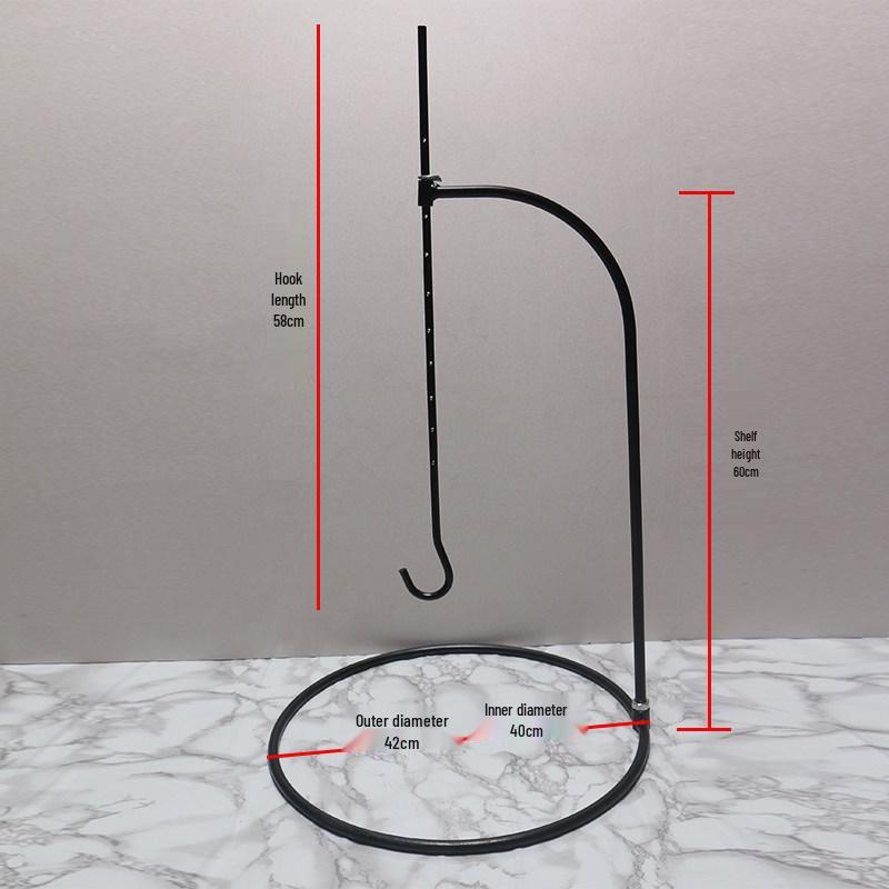 Large Traditional Cast Iron Hanging Stew Pot with Thickened Base and Hooks