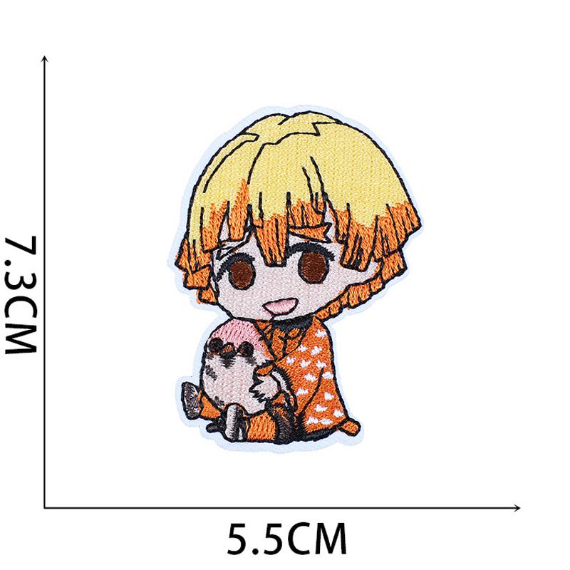 19Pcs/Set Anime Demon Slayer Q-Version Character Embroidery Patch Clothing Decoration