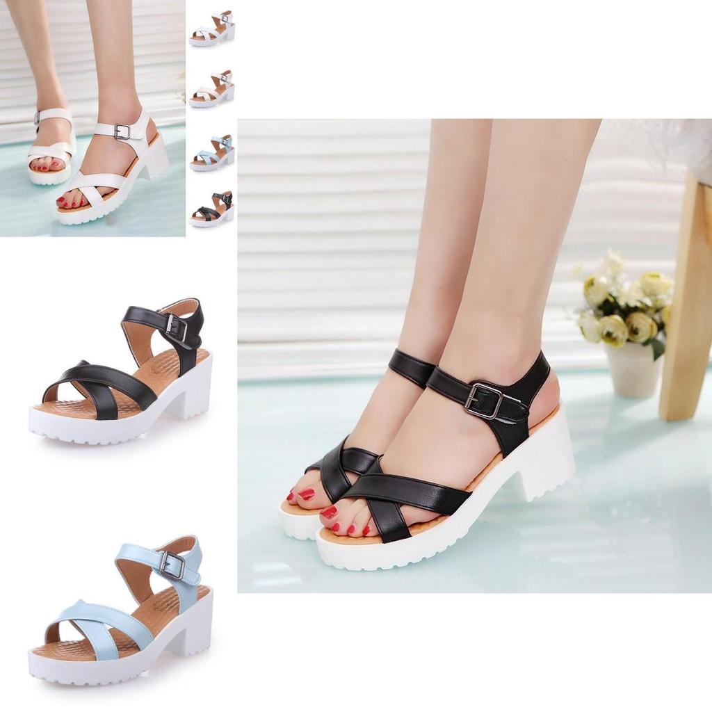 Elegant Women Platform Sandals With Open Toe For Casual Summer Wear In Weave Design