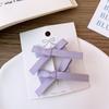 1 Pair ballet style hair clip sweet small ribbon bowknot hairpin, handmade girl princess head hair accessories.