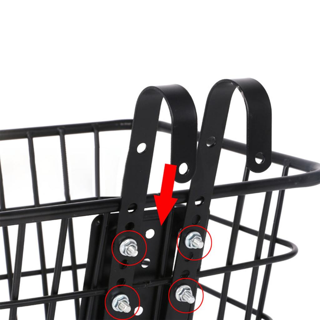 Fahrrad Frontkorb Haken Multifunktional Höhenverstellbar Abnehmbar Metall Schnellspanner Haken