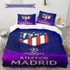 Ensemble couette et taies d'oreiller Atleti Décoration de maison Cadeau d'anniversaire (1 housse de couette + 2 taies d'oreiller, sans garniture.)