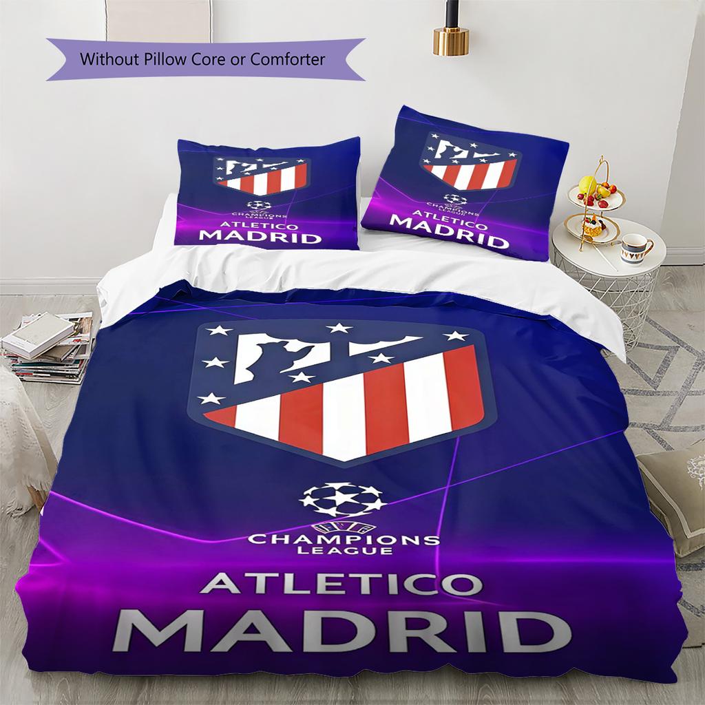 Ensemble couette et taies d'oreiller Atleti Décoration de maison Cadeau d'anniversaire (1 housse de couette + 2 taies d'oreiller, sans garniture.)