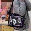 Neuer Eingang Subkultur Scharfe Coole Mädchen Umhängetaschen Mode Gotischer Stil PU-Leder Ita-Taschen Pin-Display Ita Umhängetasche