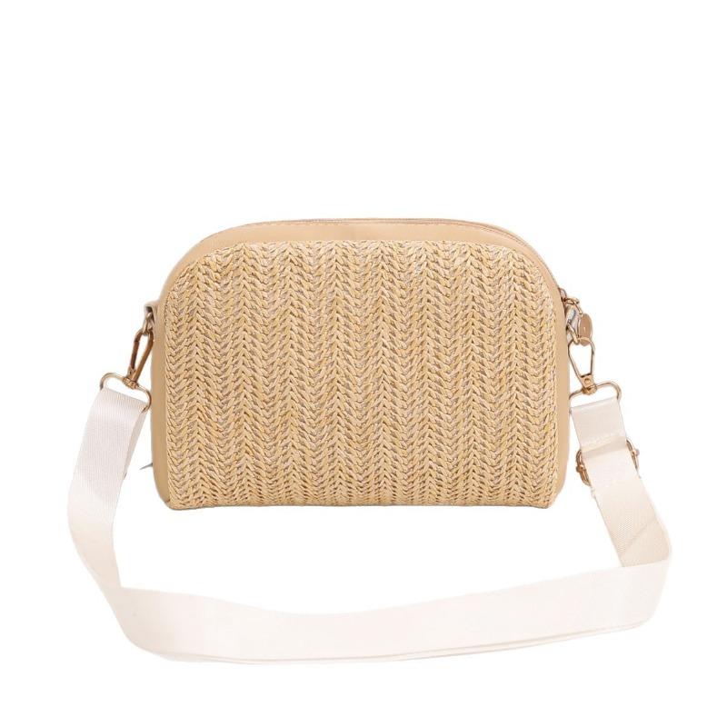 New Fashion Shoulder Crossbody Straw Bag Casual Trend Women's Bag Pastoral Woven Bag Ladies