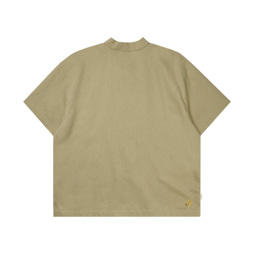 Nike Swoosh Moda Minimalista Versátil Clásico Camiseta de Manga Corta Hombre camisas Caqui HJ2982-297