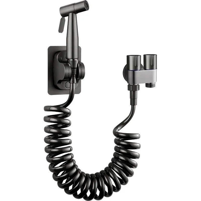 Handbrause für Toilette, Bidet, Wasserhahn, Sprayer, Edelstahl, Badezimmer-Bidet, Sprayer-Set, Handbrause, Duschkopf, selbstreinigend, ohne Schlag