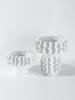 White Thread Lace Ceramic Vase Frosted Abstract Handicraft Ornament Flower Arrangement Accessories Home Decoration Vases Pots