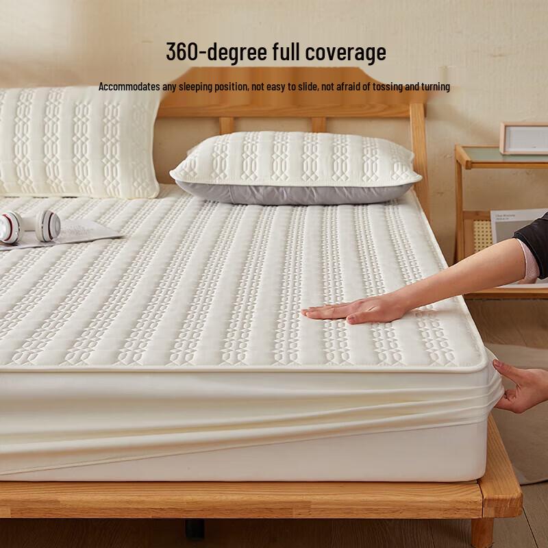 Heilan Home Quilted Washed Cotton Mattress Protector