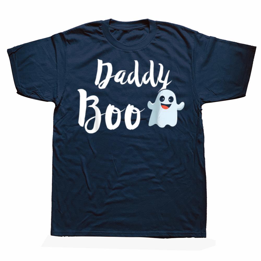 Funny Daddy Boo Halloween Ghost Dad T Shirts Men Women Pure Cotton Humor Streetwear Tee Shirt Short Sleeve Unisex Loose Clothing