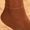 Stainless Steel Anklets Minimalist Popular Design Naked Chain Non-fading High-quality Anklet For Women Zircon Everyday Wear New