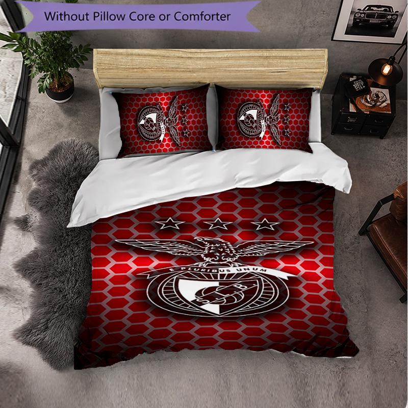 Set Biancheria da Letto Benfica 3 Pezzi Morbido Set Copripiumino con Federe Set Decorazione Camera da Letto per la Casa