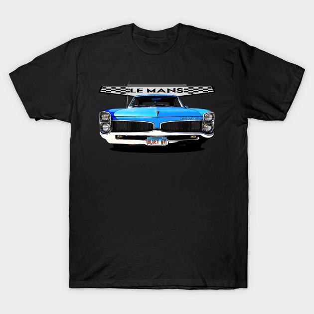 

Men Black Print T-shirt 1967 Pontiac Lemans No-Cut Transfer Paper Print Cotton Tshirt XL