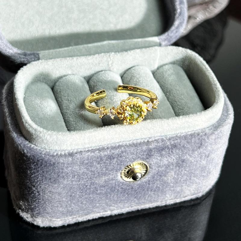 Caibao Series Open Ring Women'S Simple Fashion Niche Design Sweet Cool Light Luxury High-End Accessories