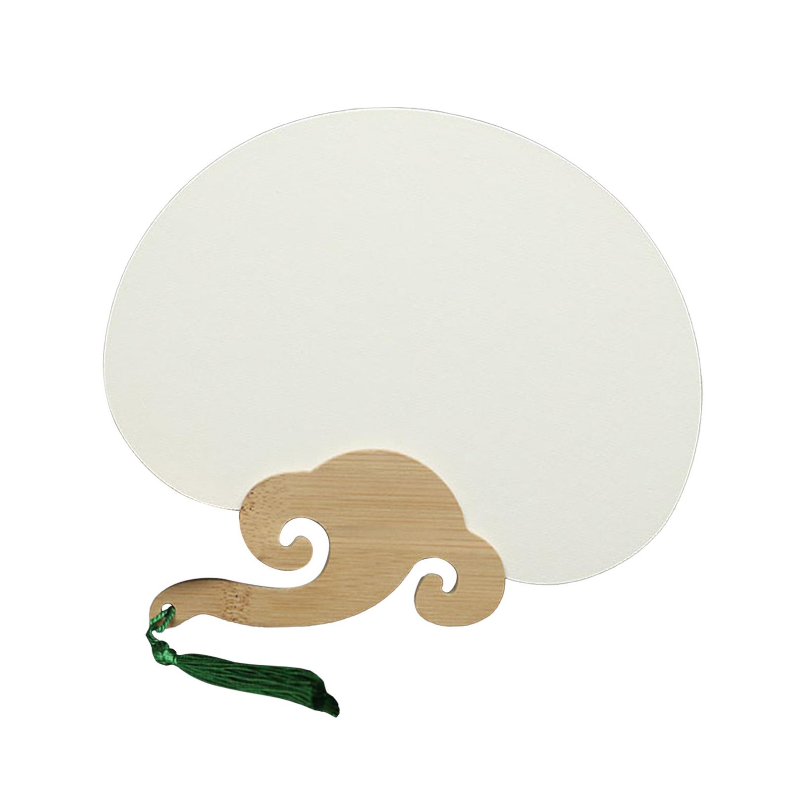 

Мини-бумажный веер, пустой, небольшой, легкий, портативный, эргономичная ручка, кисточка, дизайн, китайский веер для вечеринки белый