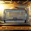 Coș Rotisor Rotativ 360° Oțel Inoxidabil Rotisor Grill Prăjitor Antiaderent Lavabil Rezistent la Căldură Cuptor Coș Rotund cu Raft