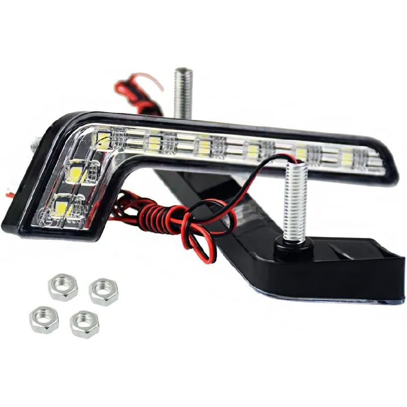 12V Car Daytime Running Lights DRL; Fog Lamps with 8 Pcs White LED Light Beads, Waterproof Bright Car Lights (1 Pair)
