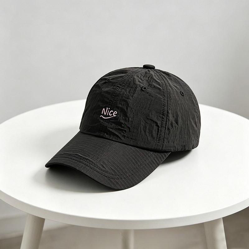 New Plaid Thin Sun Cap Quick-drying Breathable Baseball Cap Adjustable Letter Embroidery Sports Running Cap Men Women