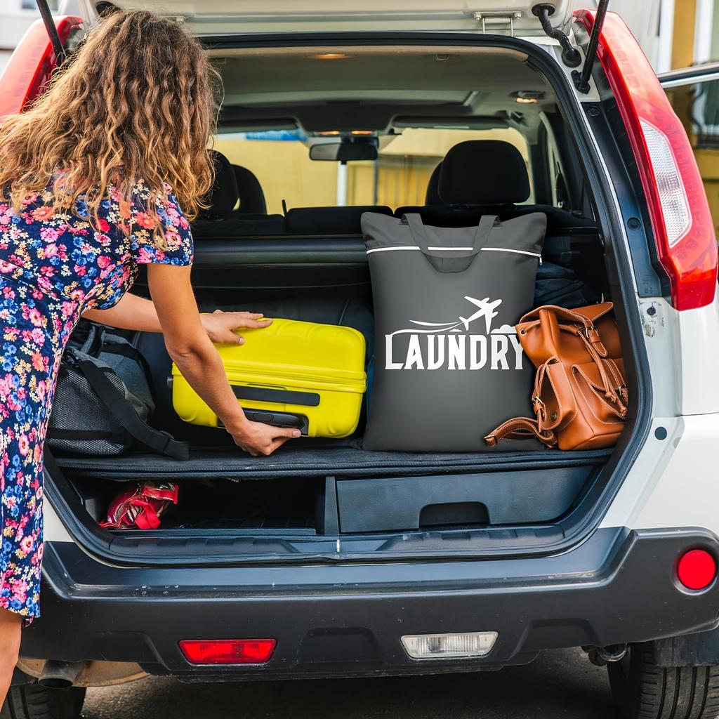 1pc Large Washable Travel Laundry Bag, Suitable for Diapers, Dirty Clothes, Swimwear, Gym, College Dormitory Wet and Dry Bags