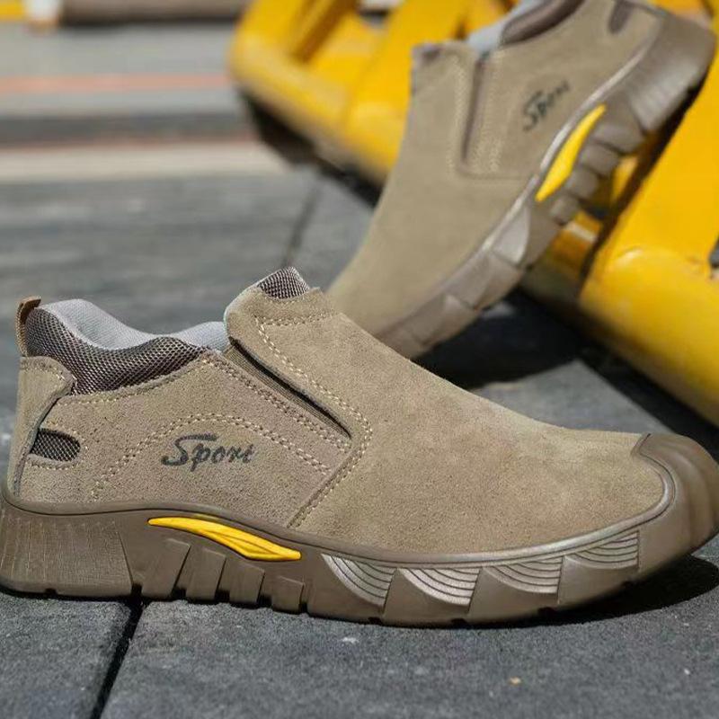 

Oulylan Antislip Round Toe Safety Boots Anti-Smash Work Shoes Men Wear Resistant Labor Footwear For Working Large Size 38 To 45 45