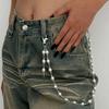 Ingemark Kreative Einzigartige Imitation Perlen Jeans Hosen Kette für Damen Retro Hip Hop Tasche Geldbörse Schlüsselanhänger Herren Schmuck Zubehör