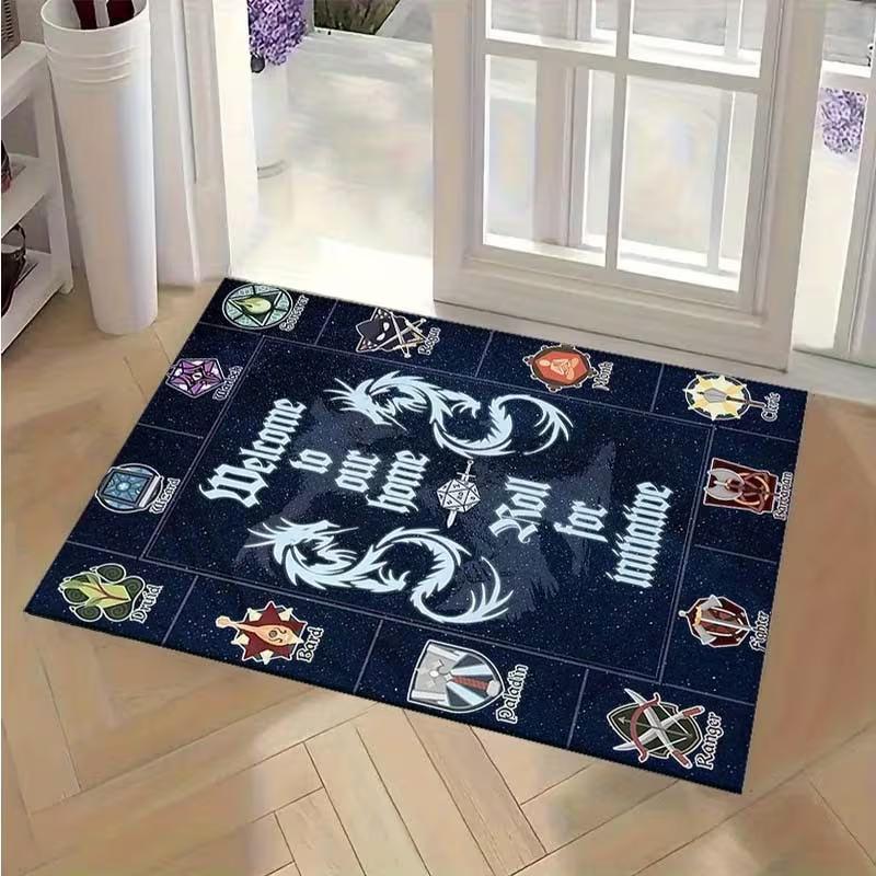 Pixel Block Print Carpet - Retro Game Style Play Mat for Kids Room with Water-Absorbing and Non-Slip Features Beautiful Fashion