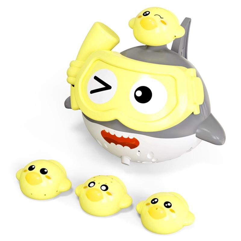 Cartoon Shark Shower Toy Water Sprinkler for Infant Bath for Play Electric Water Floating Boat Education Toy Kids Swim G 1