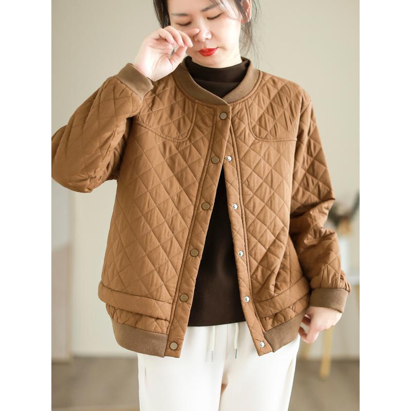 

Женская теплая хлопковая куртка с хлопковой подкладкой на осень и зиму, свободная, больших размеров, блокирующая и утягивающая хлопковая одежда 2XL кофейный