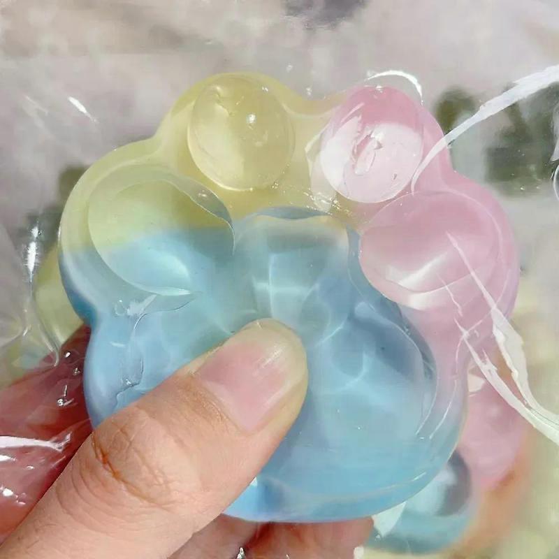 Squishy Three Color Cat Claws Stress Relief Toy Super Soft Squeeze Sensory Fidget Ball for Anxiety ADHD Focus, Kids Adults Gift