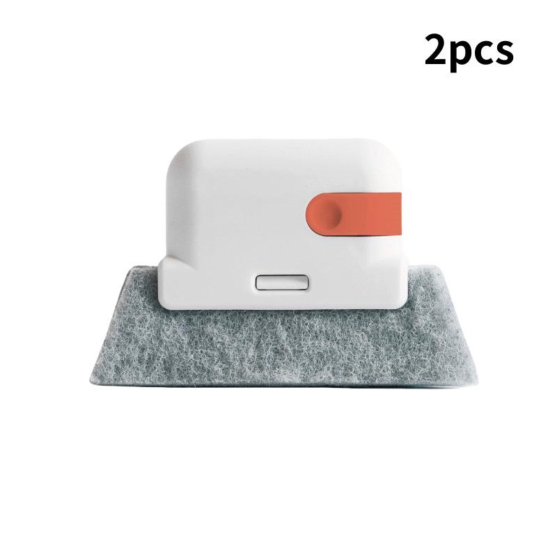 

Универсальный набор из 2 щеток для глубокой очистки оконных и дверных направляющих — многоразовый, легко очищает небольшие щели и рамы 2pcs оранжево-красный