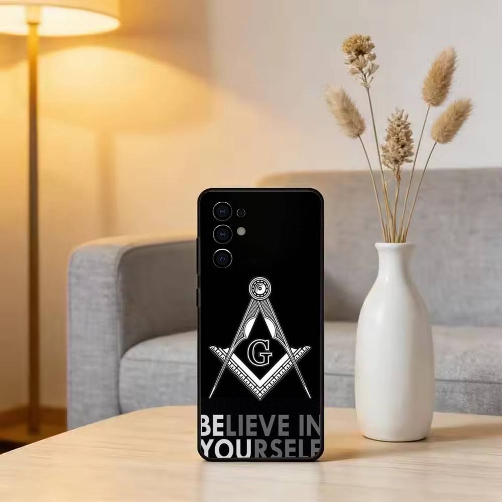 F-Freemasonry S-Symbol Phone Case For Samsung S25,S24,S21,S22,S23,S30,Ultra,S20,Plus,Fe,Soft Silicone Black Cover
