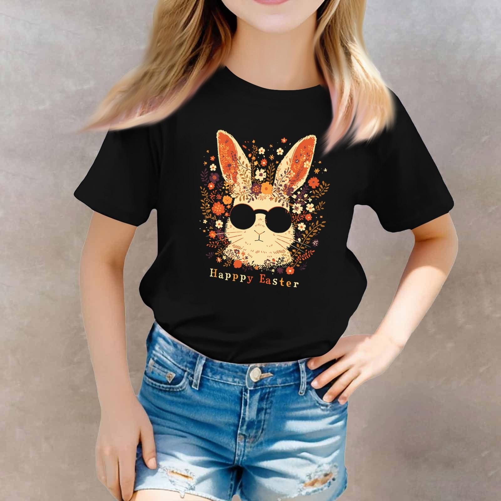 

Футболки для малышей, девочек и мальчиков, детские футболки с короткими рукавами и принтом для мальчиков и девочек 140 чёрный