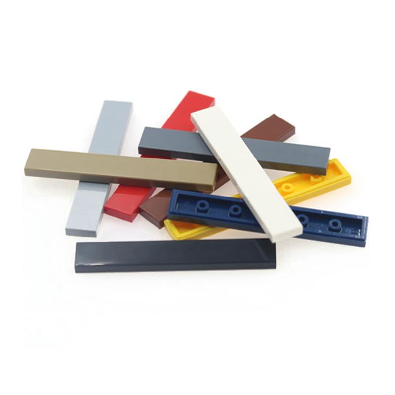 Rainbow Pig MOC Parts 6636 Tile 1 X 6 with Compatible Bricks DIY Assmble Building Blocks Particle Kid Puzzle Brain Toys