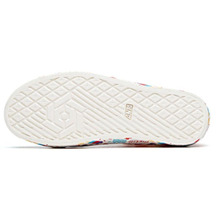 Anta Life Series Coca-Cola Collaboration Breathable Durable High-Top Canvas Shoes Women Sneakers White Red 122028656-8