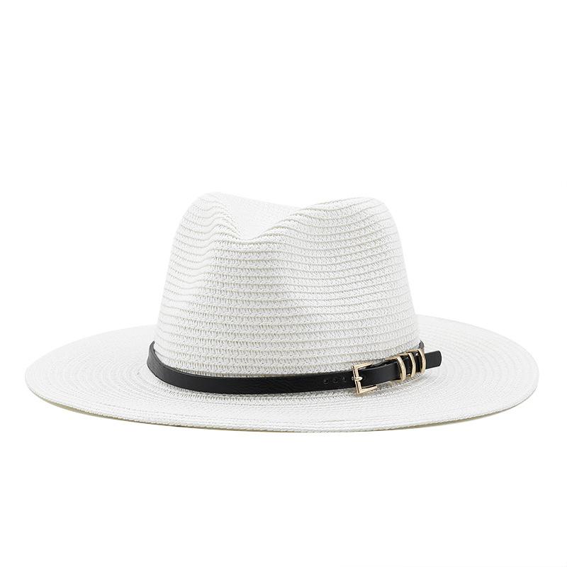 Straw hat outdoor travel seaside sun protection visor jazz hat women's beach hat