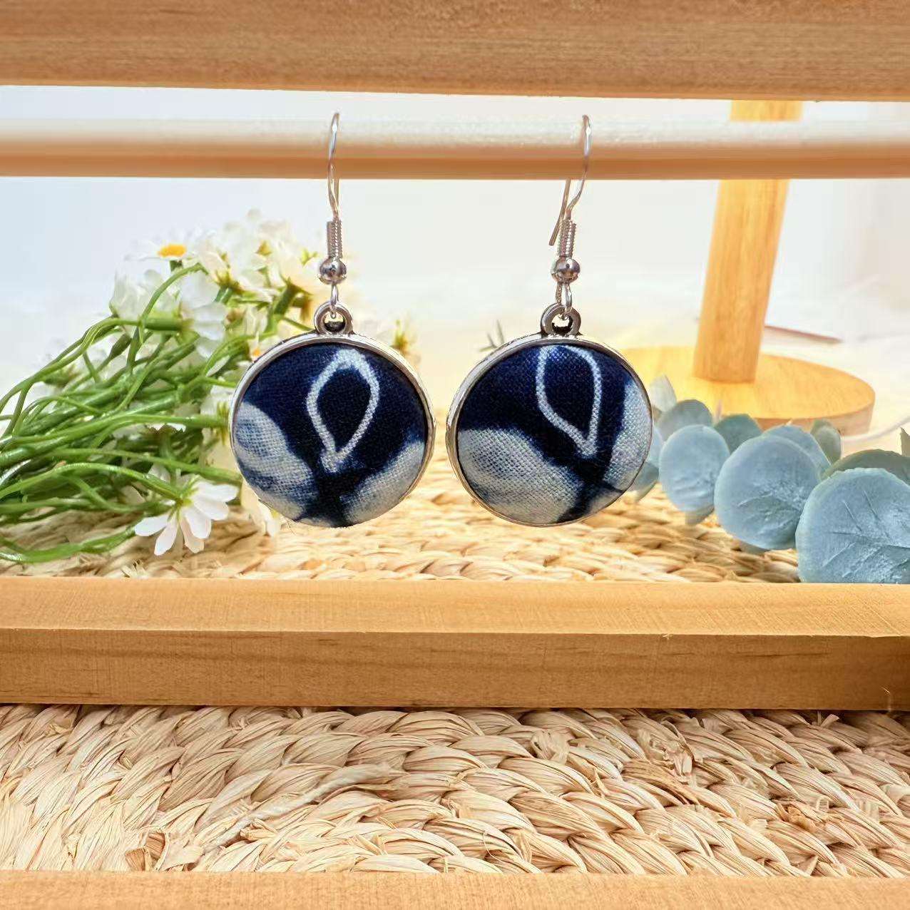 Серьги с кисточками, вышивка этнических народностей Юньнань Дали - Ручная работа, винтаж, стиль Мяо