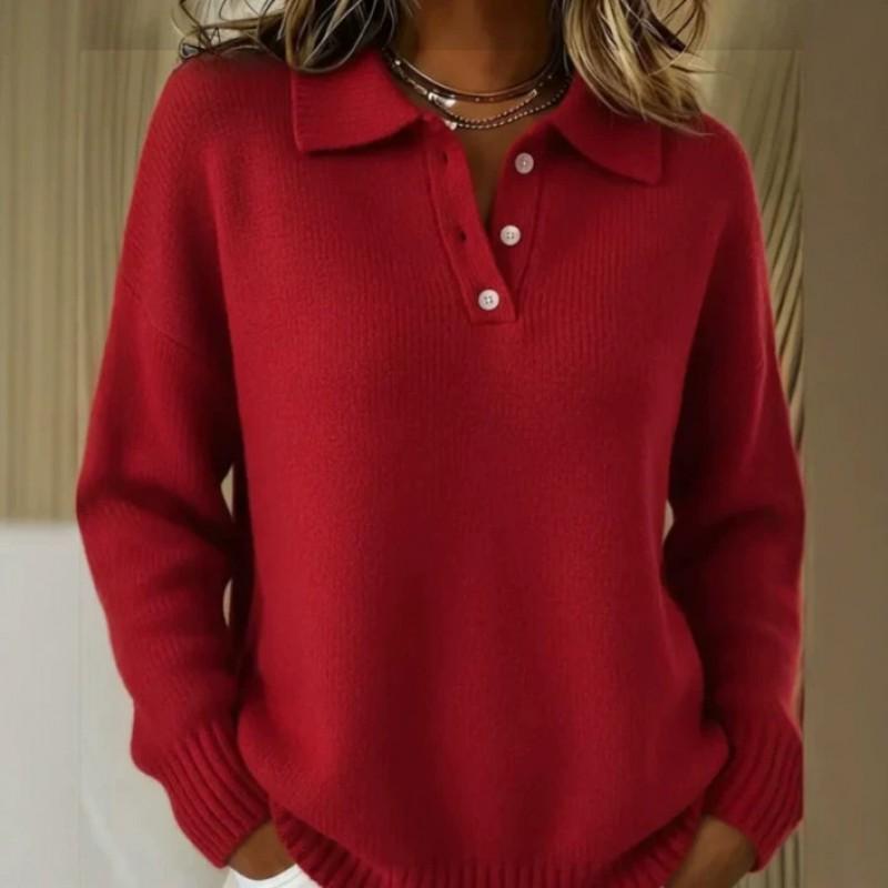 Womens Oversized V-Neck Knit Sweater Loose Fit Long Sleeve Pullover Winter Casual Chic