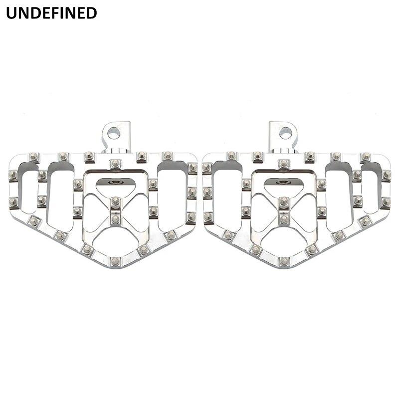 MX Foot Pegs Mini Offroad Floorboards Non-Slip Pedals Bobber Chopper Style For Harley Touring Sportster 883 Dyna FXDF Softail