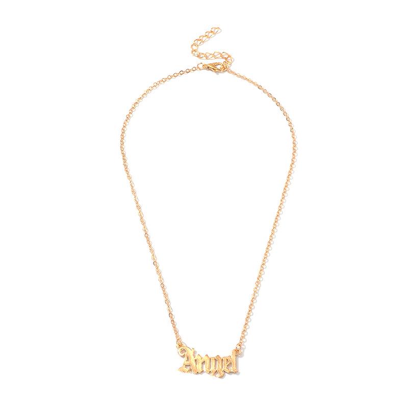 European Cross Angel Necklace: Simple Style & Popular Collarbone Chain
