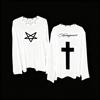 Evropský & Americký Podzimní Gotický Tmavý Punk Patch Dlouhý Rukáv Tričko Y2K Styl